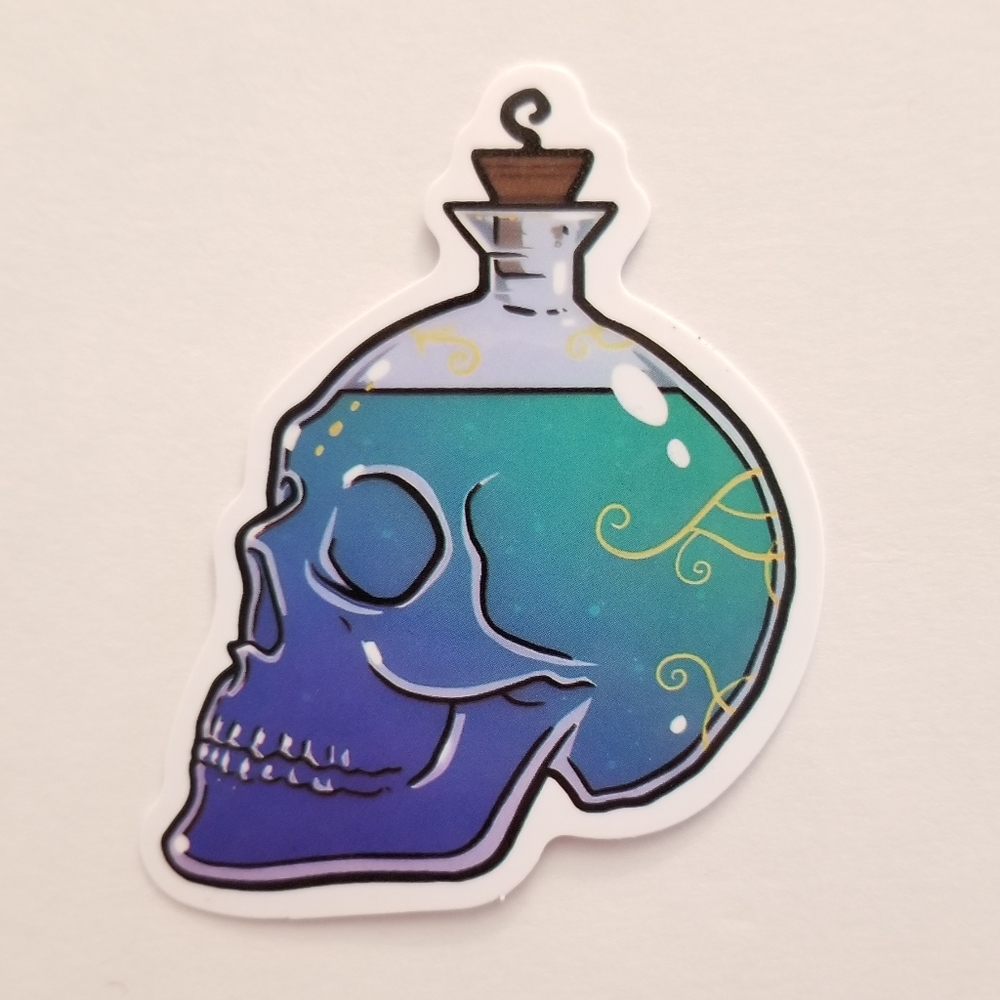 10/$10 Skull Potion Bottle Sticker
